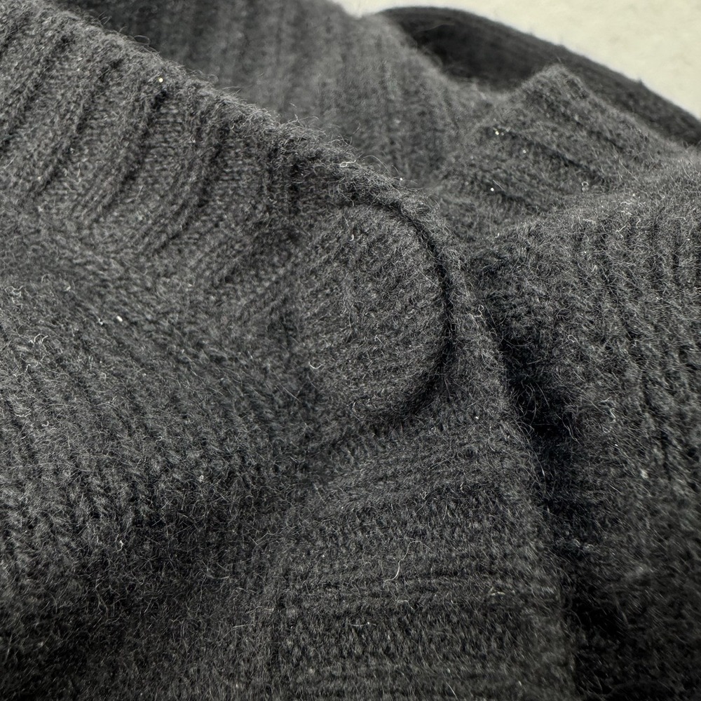 VINCE Button Up Cardigan Sweater Womens Large‎ Quiet Luxury Academia Luxe Black - Picture 3 of 11